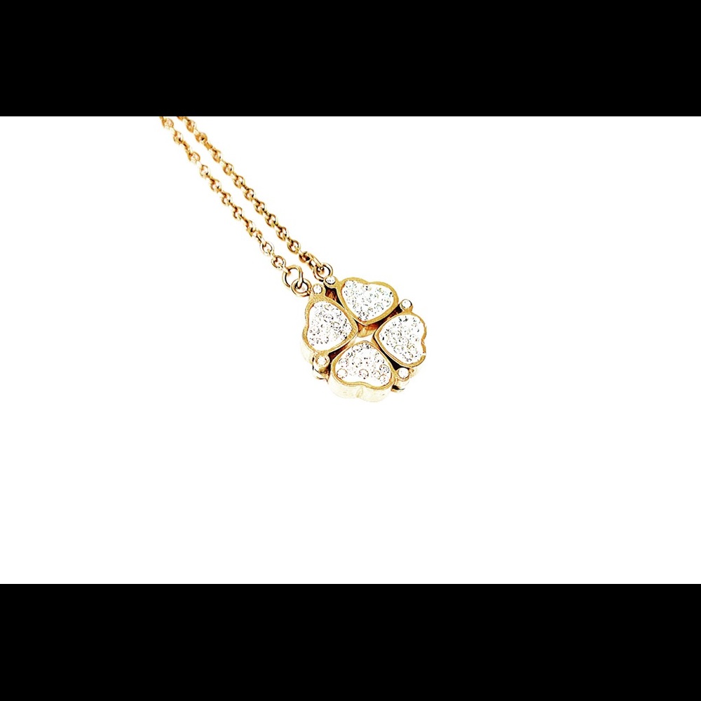 Magnetic Hearts form Four-Leaf Clover Necklace